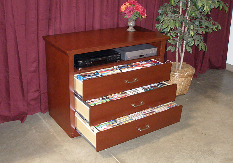 Media Storage Cabinets with Drawers; Great for organizing DVDs, Blu-rays,  CDs, and video games 