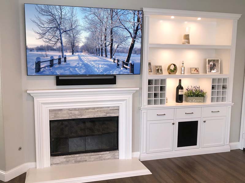 Custom Built-in Entertainment Furniture and Cabinets with Electric