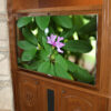 The flat panel TV was mounted to a pull-out articulating bracket for easy viewing and access