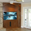 Built-in Corner Home Entertainment Wall Unit