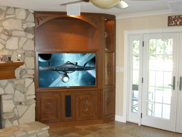 Built-in Corner Home Entertainment Wall Unit