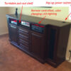 Special features of this custom home theater TV stand credenza