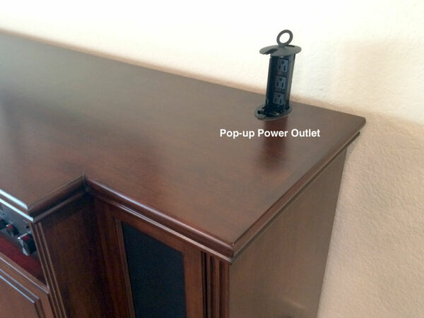 Pop-up furniture power outlets