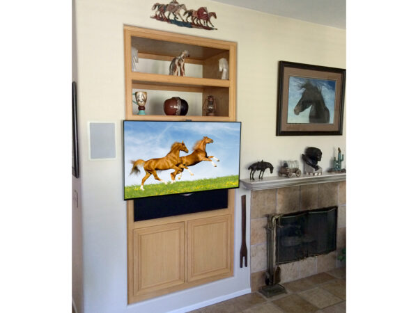 Custom built-in armoire, upgraded to accommodate a flat panel TV