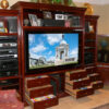 Traditional Wall Unit with High-Capacity Media Drawers, Open View