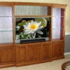 This wall unit was desigend for a large flat panel TV