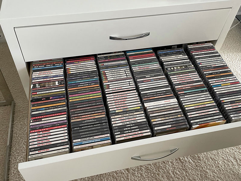 White Six Row CD Storage Drawer Cabinet 800 600 
